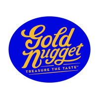 Goldnugget stacked tagline blue gold